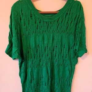 Additionelle Dolman Sleeve Sheer Sweater